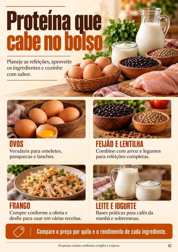 Proteínas econômicas para comer bem