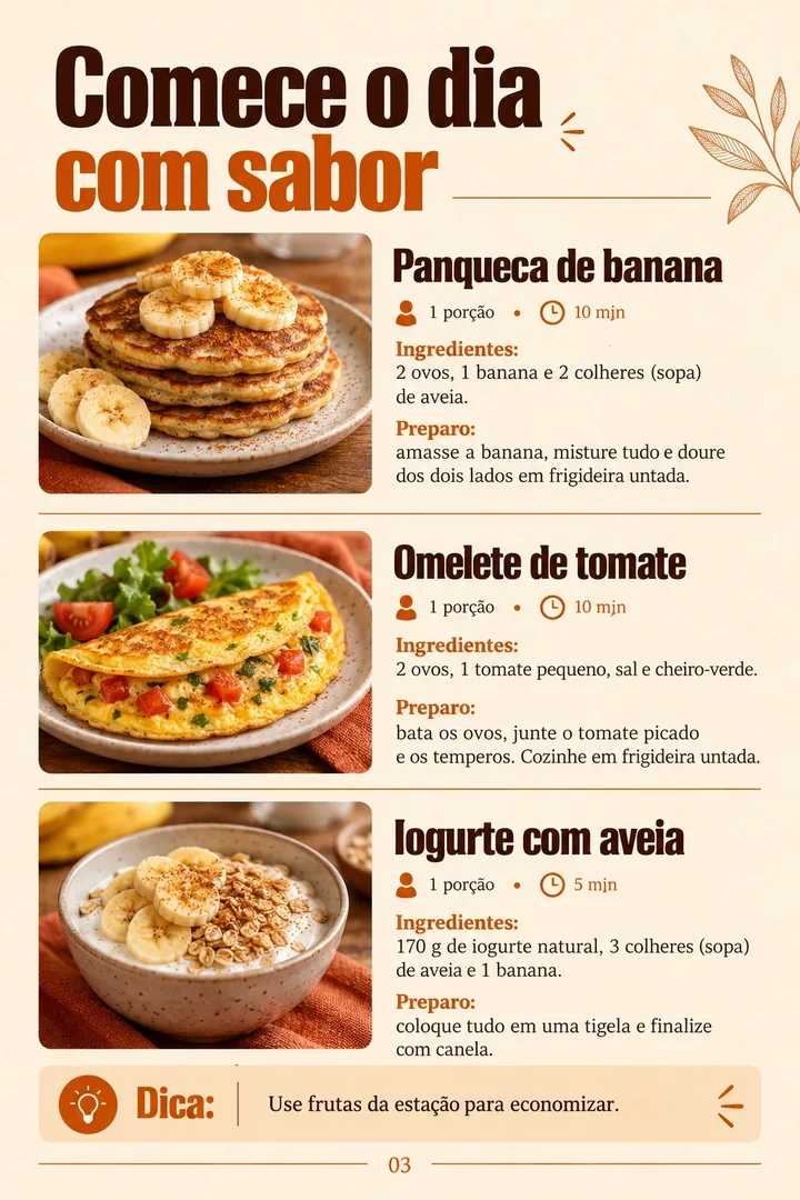 Comece o dia com sabor